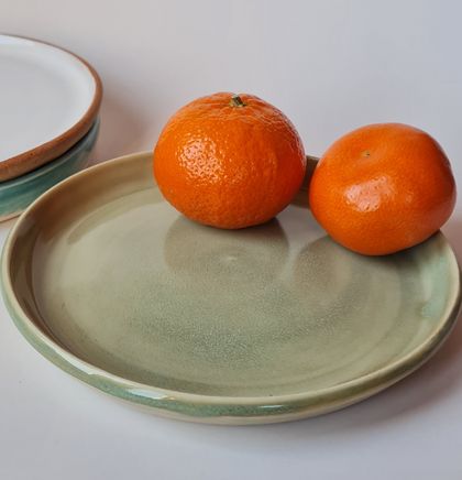 Ceramic side plate: Seagrass Green 