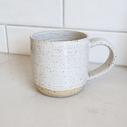 Ceramic Mug with Handle - White