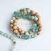 Diffuser Bracelet ~ Eco Friendly Recycled Glass ~ Amazonite ~ Eco Beech Wood ~ Essential Oil ~ Aromatherapy ~ Gemstone Bracelet