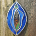 Stained Glass Vulva - Fern and Monarch Butterfly Wing Centre