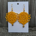 Crochet Earrings - 100% Cotton - Mustard Yellow