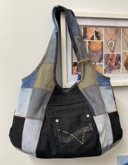 Upcycled Denim One of a Kind Sholder bag