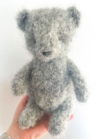 Knitted Teddy Bear Toy | Boucle Teddy Bear | Teddy Plush with Clothes | Soft Toy with outfit Hand knitted Teddy  | Stuffed Animal