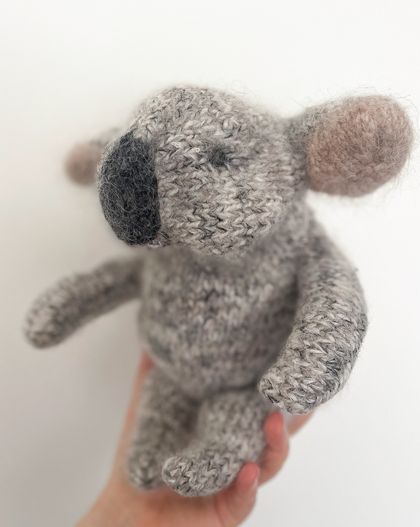 Made to order Knitted Koala | Realistic Koala | Australian Animal Toy | Stuffed Koala |  Unique Artisan Toy | Stuffed Animal | Cute Koala Decor