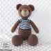 Teddy Bear (in Striped Tee) - Quality Handmade Crochet 