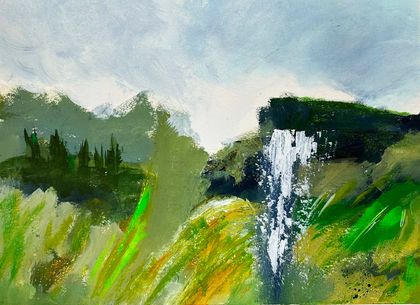 Near the falls -  acrylic landscape