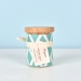 Decal votive scented soy candle with wooden lid