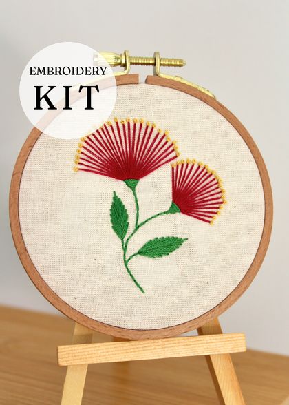 Embroidery kit - Pōhutukawa